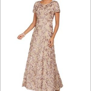 Alex Evenings Rosette A-Line Gown